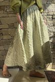 Nonni Gingham Ripley Skirt Olive